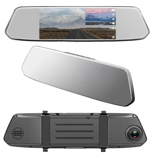 Камера за кола тип огледало F700 - задно виждане, 1080p, 7 инчов тъчскрийн екран