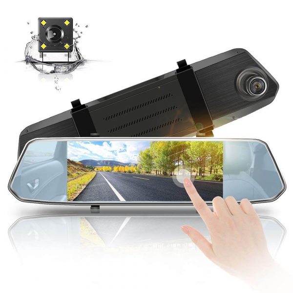 Камера за кола тип огледало F700 - задно виждане, 1080p, 7 инчов тъчскрийн екран
