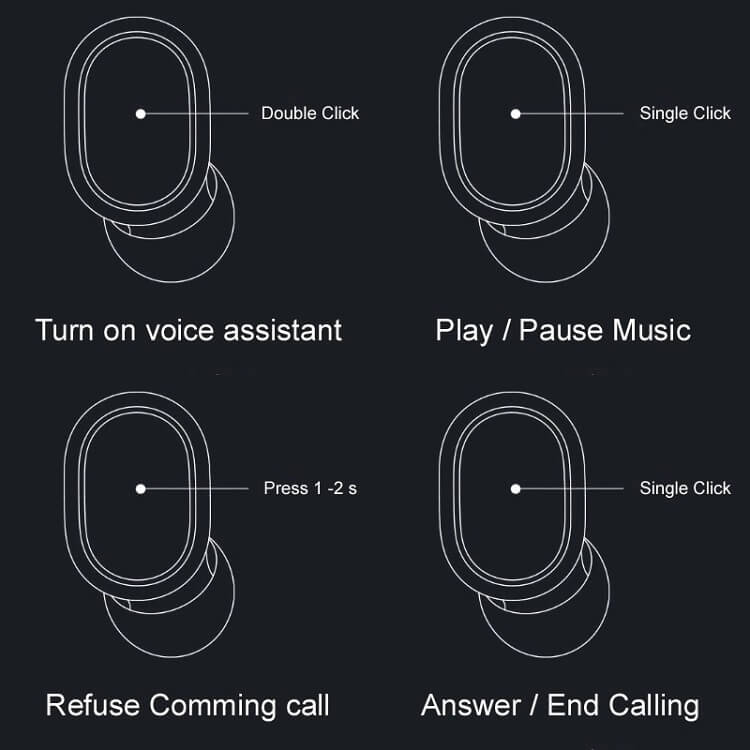 Безжични Bluetooth слушалки Xiaomi AirDots TWS